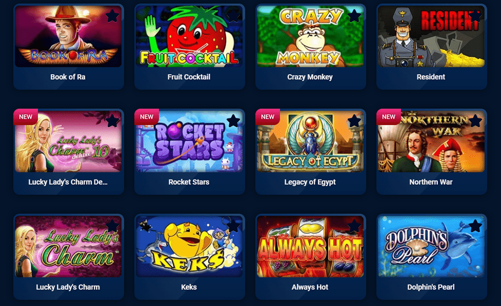 Ассортимент азартных игр Вулкан 24 Игровые автоматы Вулкан 24